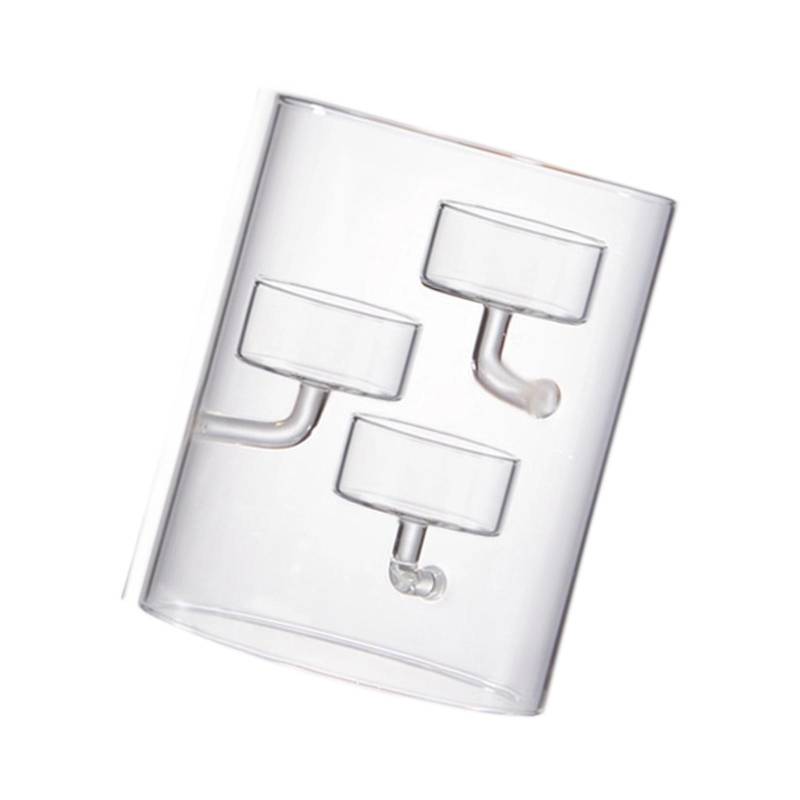 Zylinder Glas Kerzenhalter Teelichthalter Mit Winddichtem Design Für Hochzeitsmittelstücke Heimdekorationen Tischkunst 3 transparent von Joom DACH
