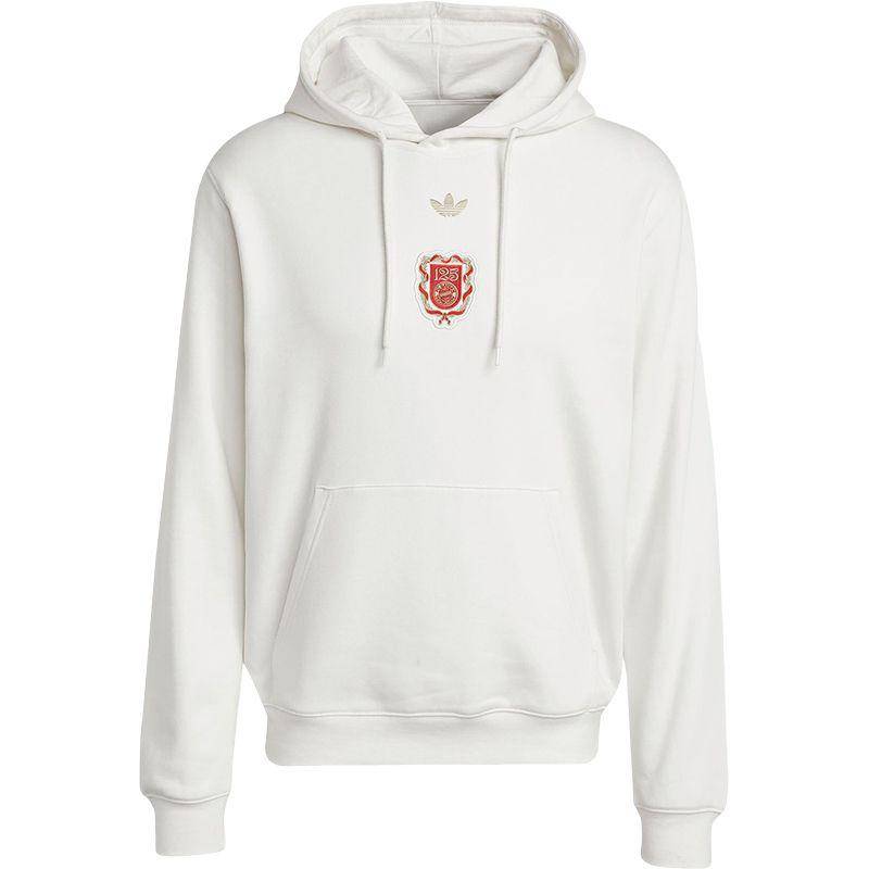adidas FC Bayern Jubiläums-Hoodie Off White Herren Streetwear JF0576 L von Joom DACH
