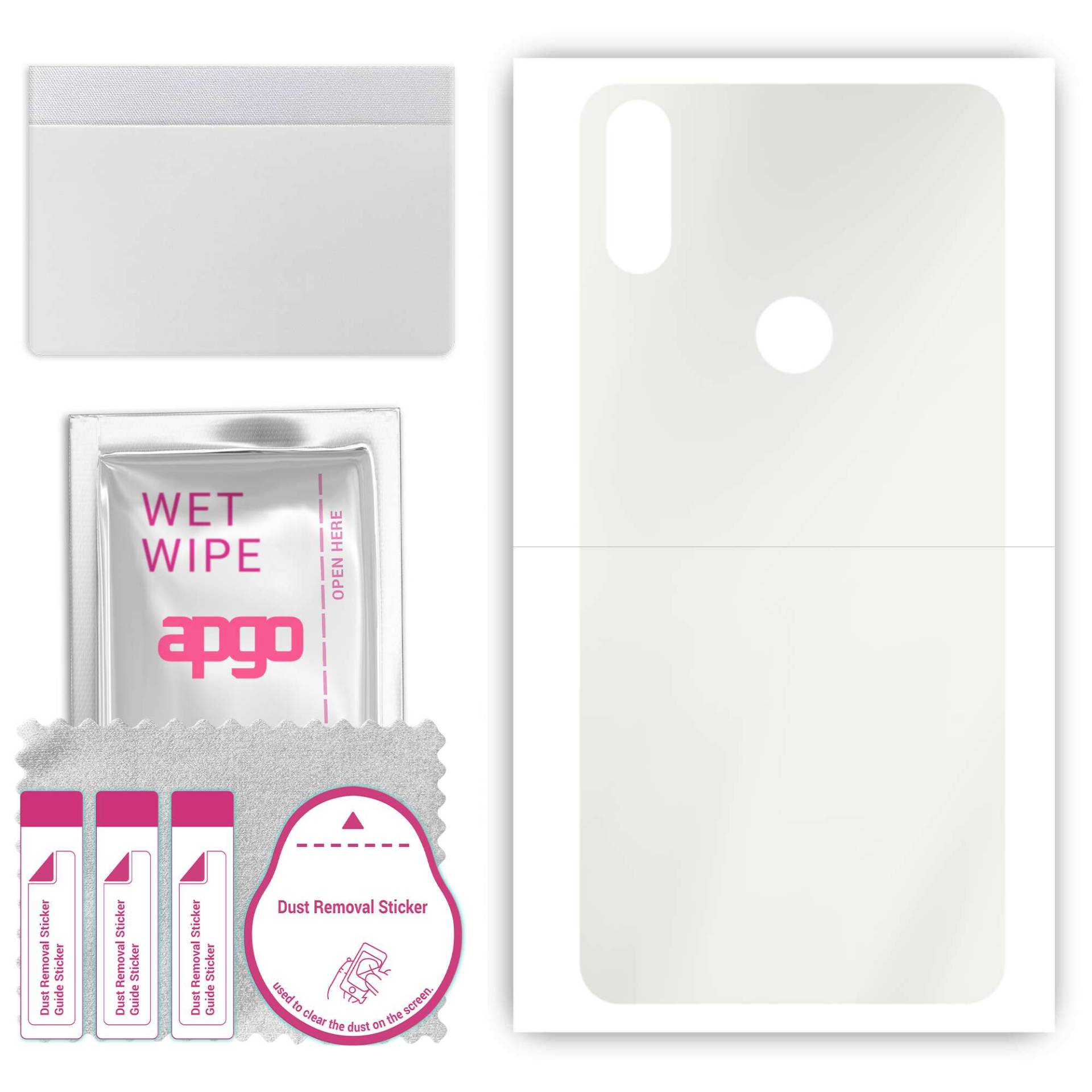 apgo MATTE Protective Skin Sticker for the back compatible with Doogee Y8, Wrap Film, Hydrogel Film, Flexible, Soft TPU with positioning layer easy in von Joom DACH