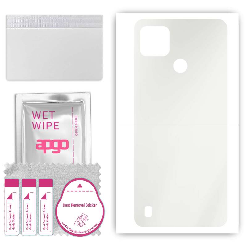 apgo MATTE Protective Skin Sticker for the back compatible with Realme C25, Wrap Film, Hydrogel Film, Flexible, Soft TPU with positioning layer easy i von Joom DACH