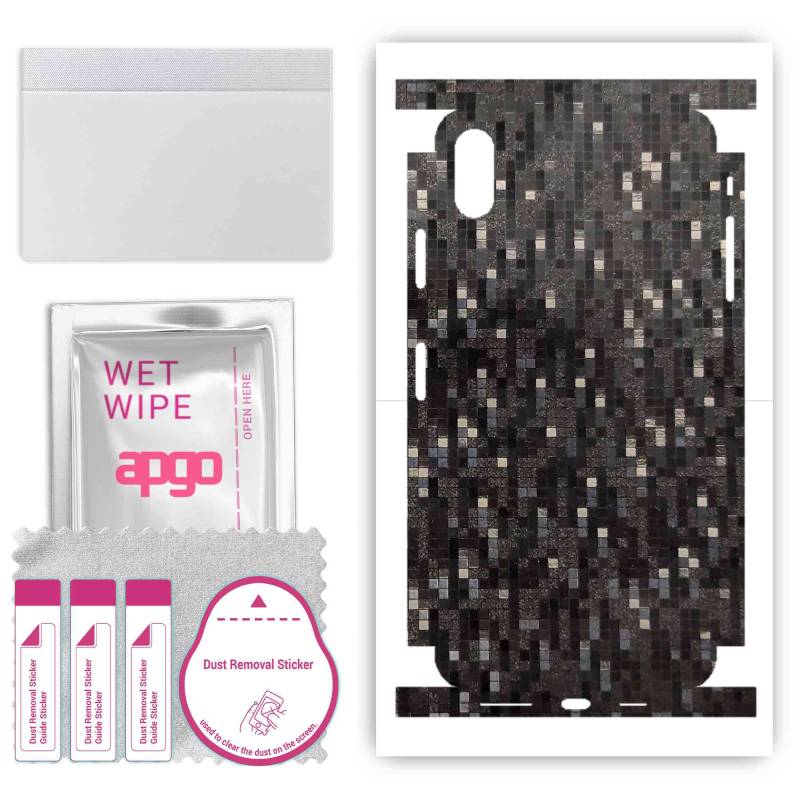 apgo Protective Skin Sticker for the back+sides compatible with Apple iPhone XS Max, Full Wrap Film, Foil, Vinyl - Pattern Carbon Black Pixel apgo Protective Skin Sticker for the back+sides compatible with Apple iPhone XS Max, Full Wrap Film, Foil, Vinyl - Pattern Carbon Black Pixel von Joom DACH