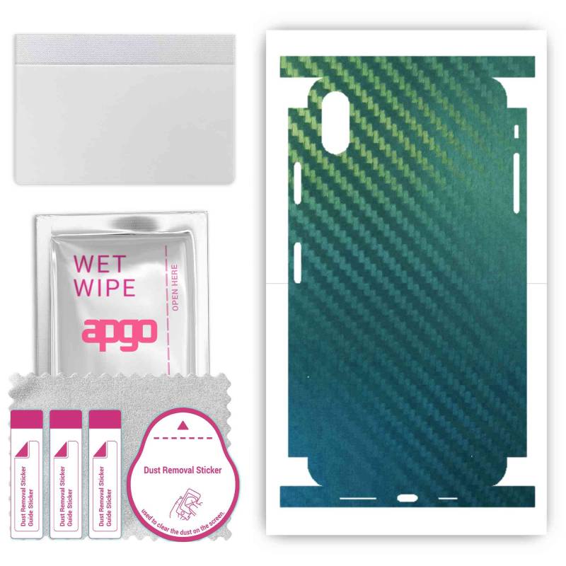 apgo Protective Skin Sticker for the back+sides compatible with Apple iPhone XS Max, Full Wrap Film, Foil, Vinyl - Pattern Carbon Chameleon CAKA1 apgo Protective Skin Sticker for the back+sides compatible with Apple iPhone XS Max, Full Wrap Film, Foil, Vinyl - Pattern Carbon Chameleon CAKA1 von Joom DACH