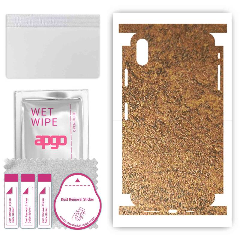 apgo Protective Skin Sticker for the back+sides compatible with Apple iPhone XS Max, Full Wrap Film, Foil, Vinyl - Pattern Rusty Copper apgo Protective Skin Sticker for the back+sides compatible with Apple iPhone XS Max, Full Wrap Film, Foil, Vinyl - Pattern Rusty Copper von Joom DACH