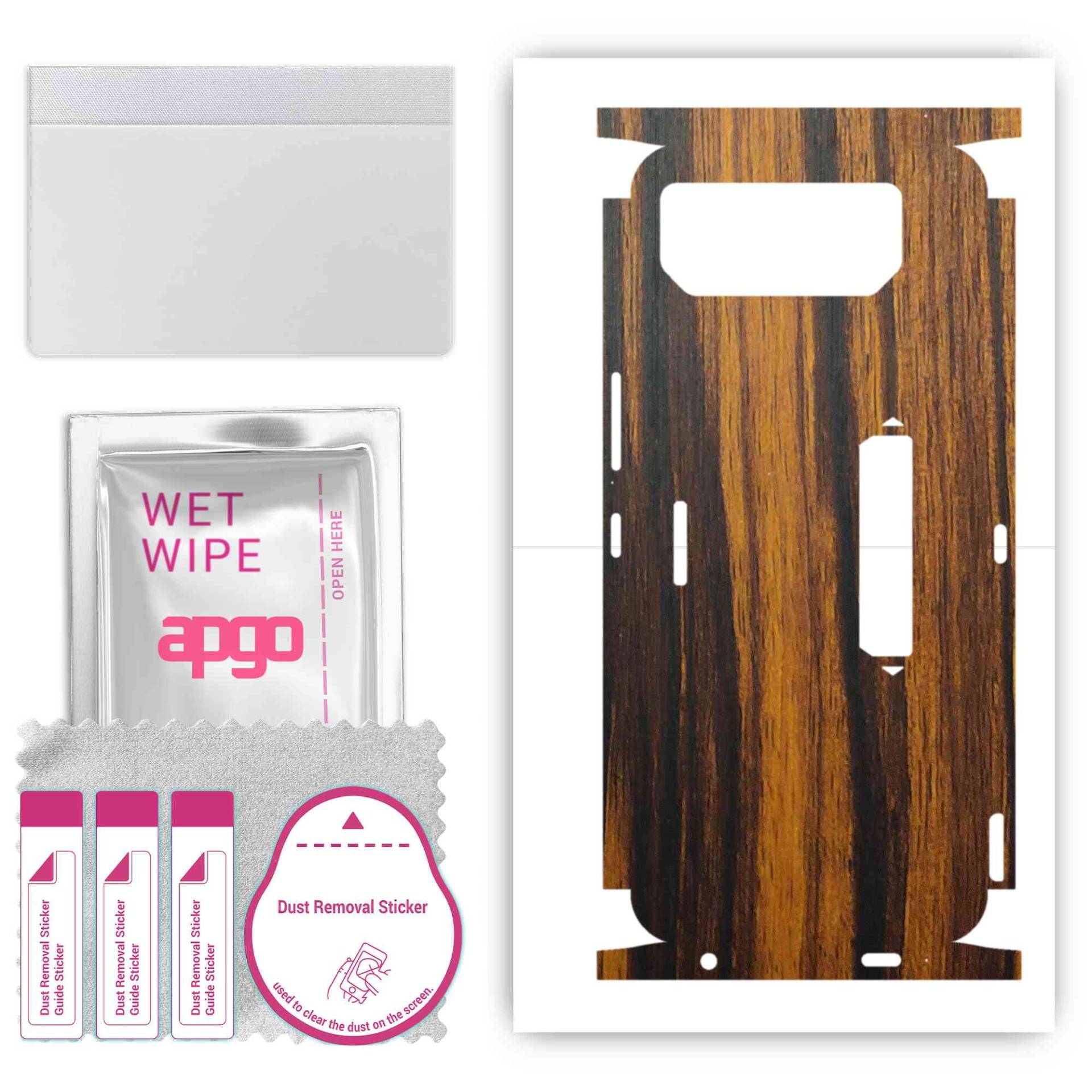 apgo Protective Skin Sticker for the back+sides compatible with Asus ROG Phone 6, Full Wrap Film, Foil, Vinyl - Pattern Tigerwood von Joom DACH