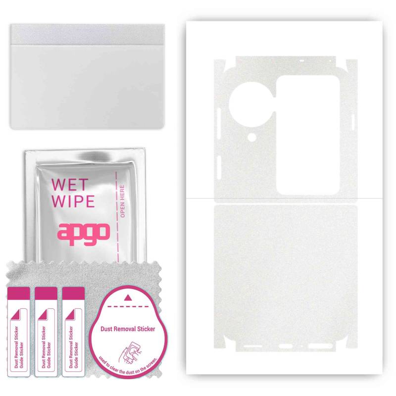 apgo Protective Skin Sticker for the back+sides compatible with Oppo Find N3 Flip, Full Wrap Film, Foil, Vinyl - Pattern Matte Transparent von Joom DACH