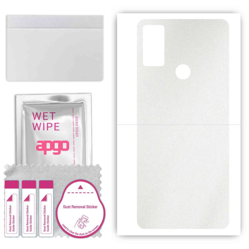 apgo Protective Skin Sticker for the back compatible with Alcatel 1S 2021, Wrap Film, Foil, Vinyl - Pattern Matte Transparent von Joom DACH