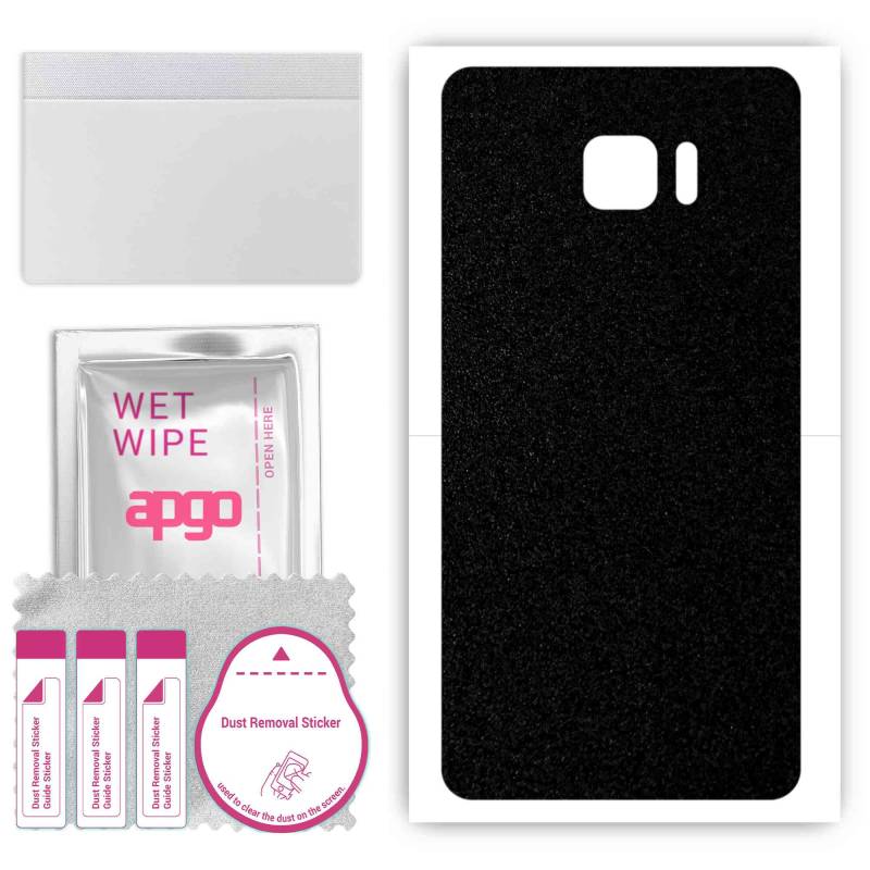 apgo Protective Skin Sticker for the back compatible with HTC U Ultra, Wrap Film, Foil, Vinyl - Pattern Matte Black von Joom DACH