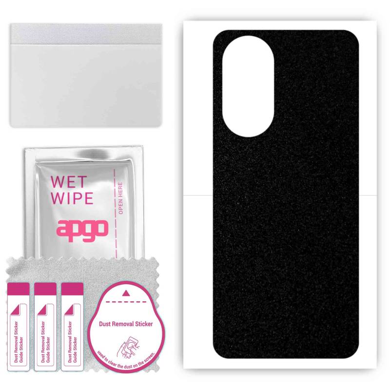 apgo Protective Skin Sticker for the back compatible with Honor Play 30 Plus, Wrap Film, Foil, Vinyl - Pattern Matte Black von Joom DACH