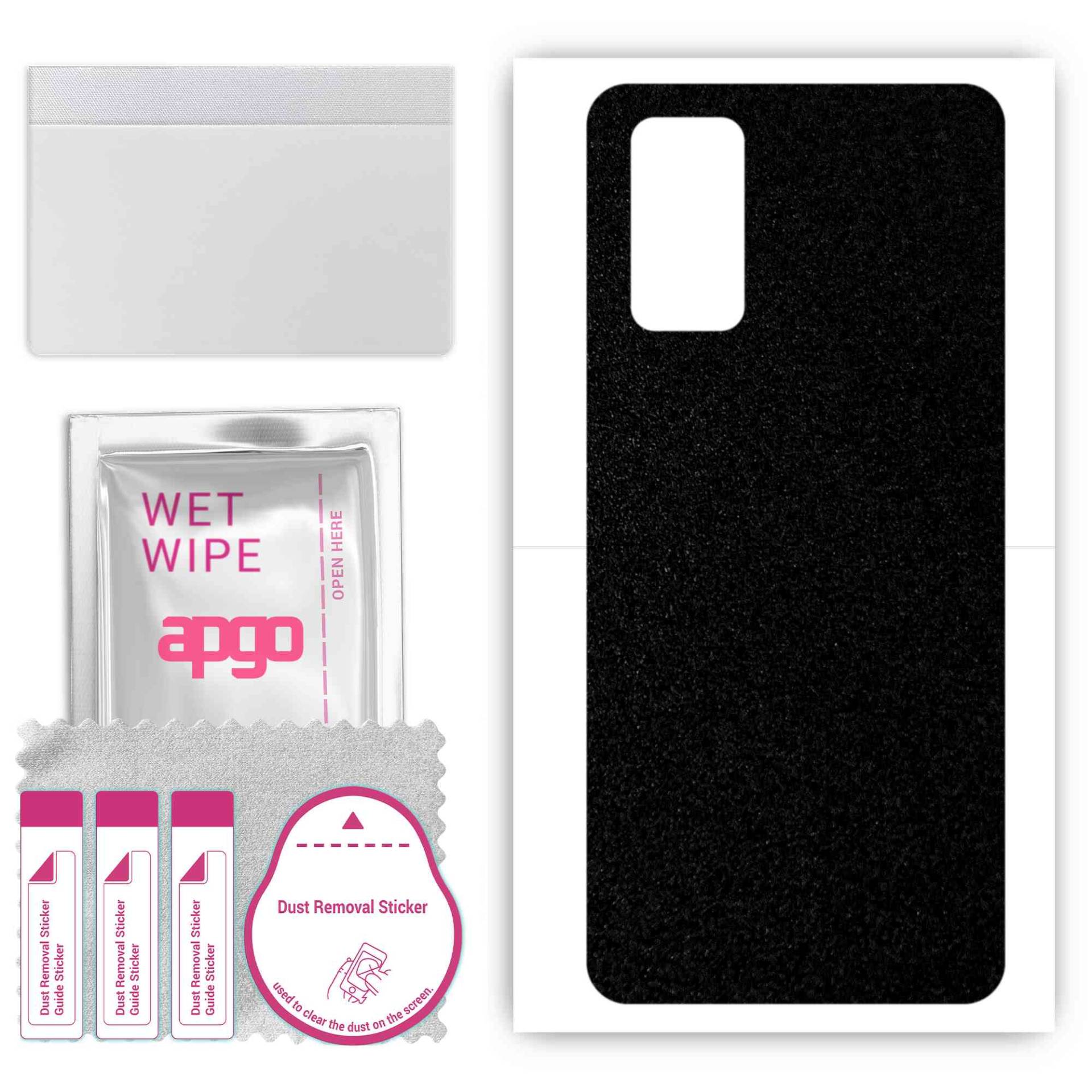 apgo Protective Skin Sticker for the back compatible with Honor Play 4 Pro, Wrap Film, Foil, Vinyl - Pattern Matte Black von Joom DACH