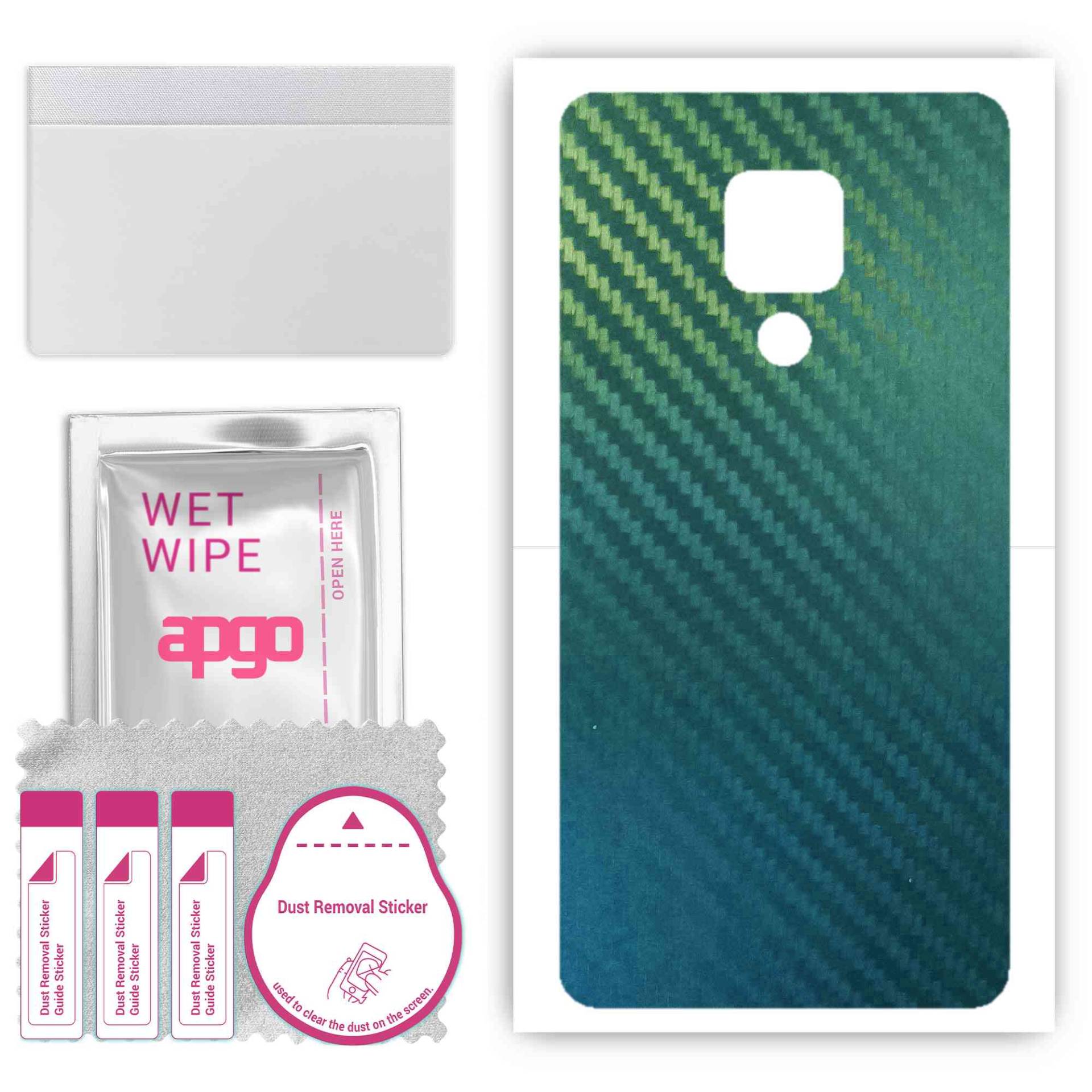 apgo Protective Skin Sticker for the back compatible with Huawei Mate 20 X, Wrap Film, Foil, Vinyl - Pattern Carbon Chameleon CAKA1 apgo Protective Skin Sticker for the back compatible with Huawei Mate 20 X, Wrap Film, Foil, Vinyl - Pattern Carbon Chameleon CAKA1 von Joom DACH