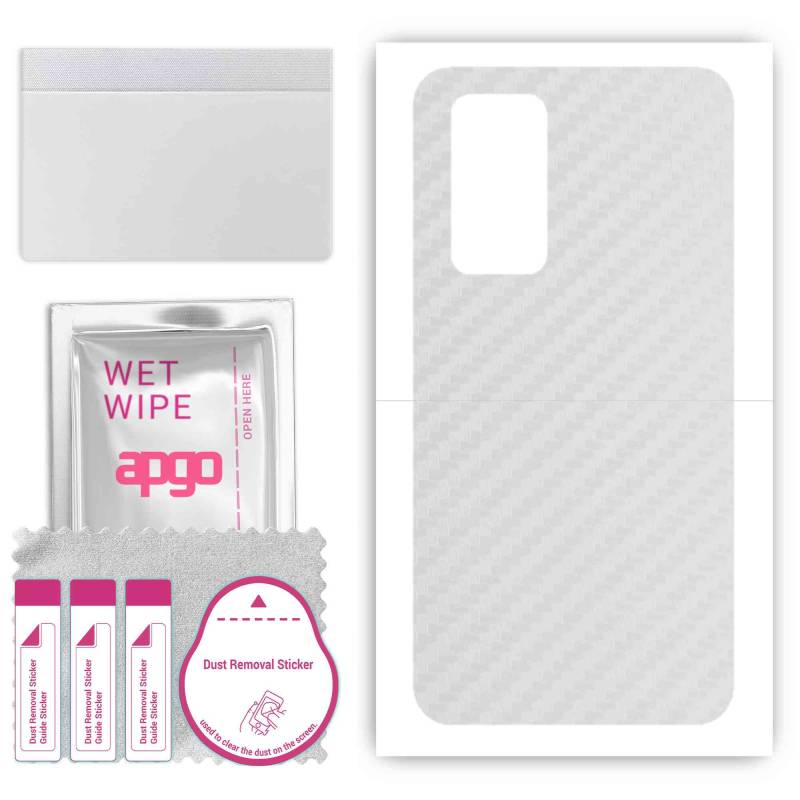 apgo Protective Skin Sticker for the back compatible with Huawei P40, Wrap Film, Foil, Vinyl - Pattern Transparent Carbon von Joom DACH