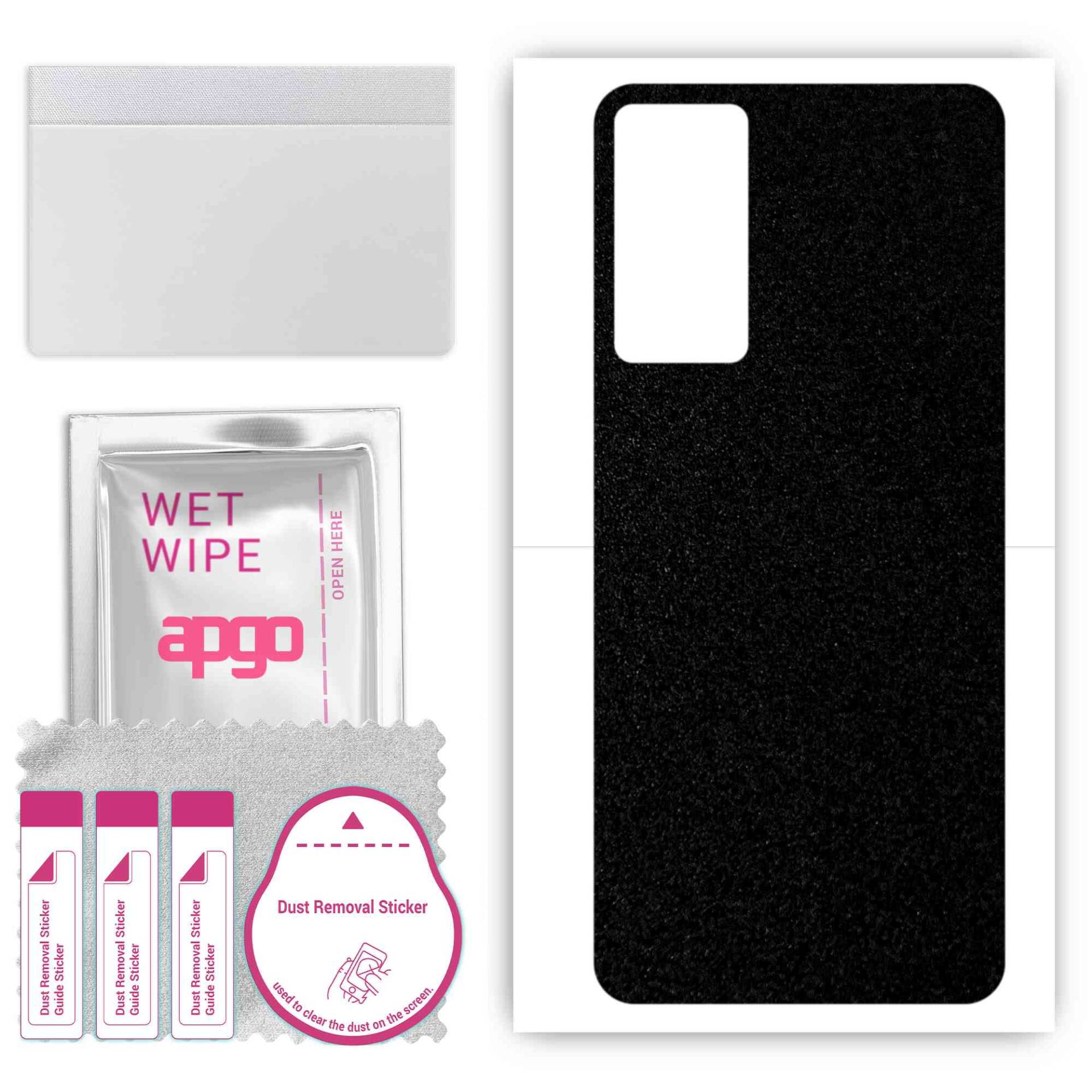 apgo Protective Skin Sticker for the back compatible with Infinix Hot 11S NFC, Wrap Film, Foil, Vinyl - Pattern Matte Black von Joom DACH
