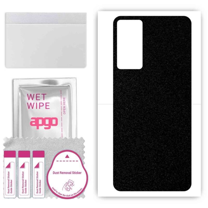 apgo Protective Skin Sticker for the back compatible with Infinix Hot 11S NFC, Wrap Film, Foil, Vinyl - Pattern Matte Black von Joom DACH