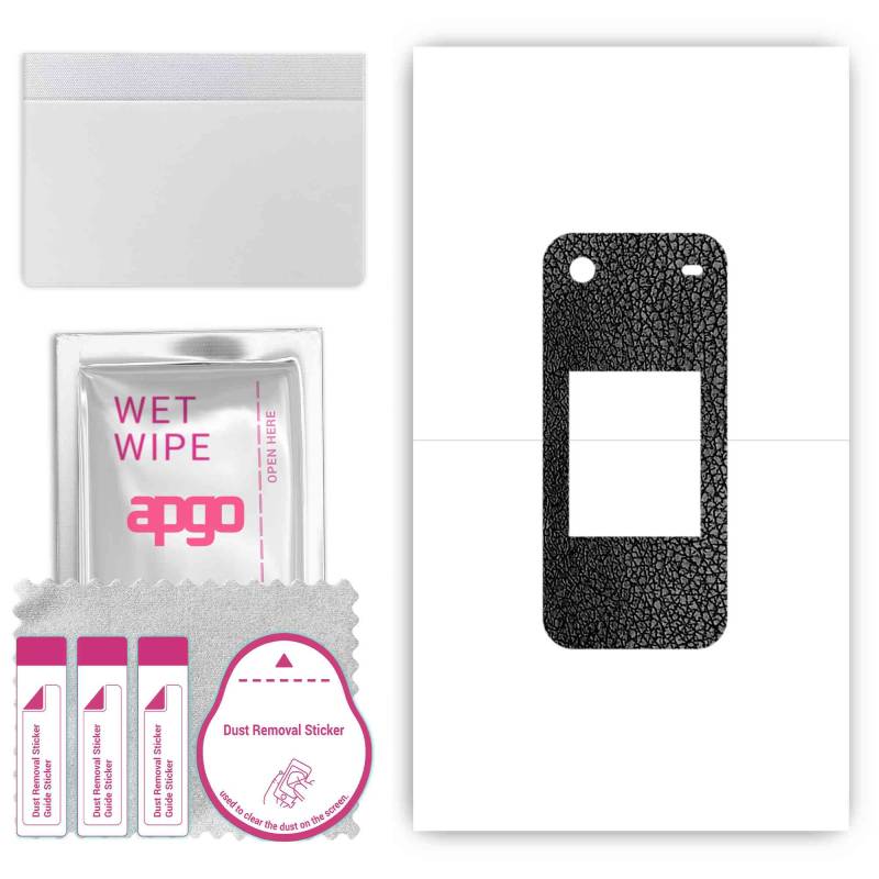 apgo Schutzfolie Sticker für die Rückseite kompatibel mit Nokia 2780 Flip, Wrap Film, Folie, Vinyl - Muster Schwarzes Leder von Joom DACH