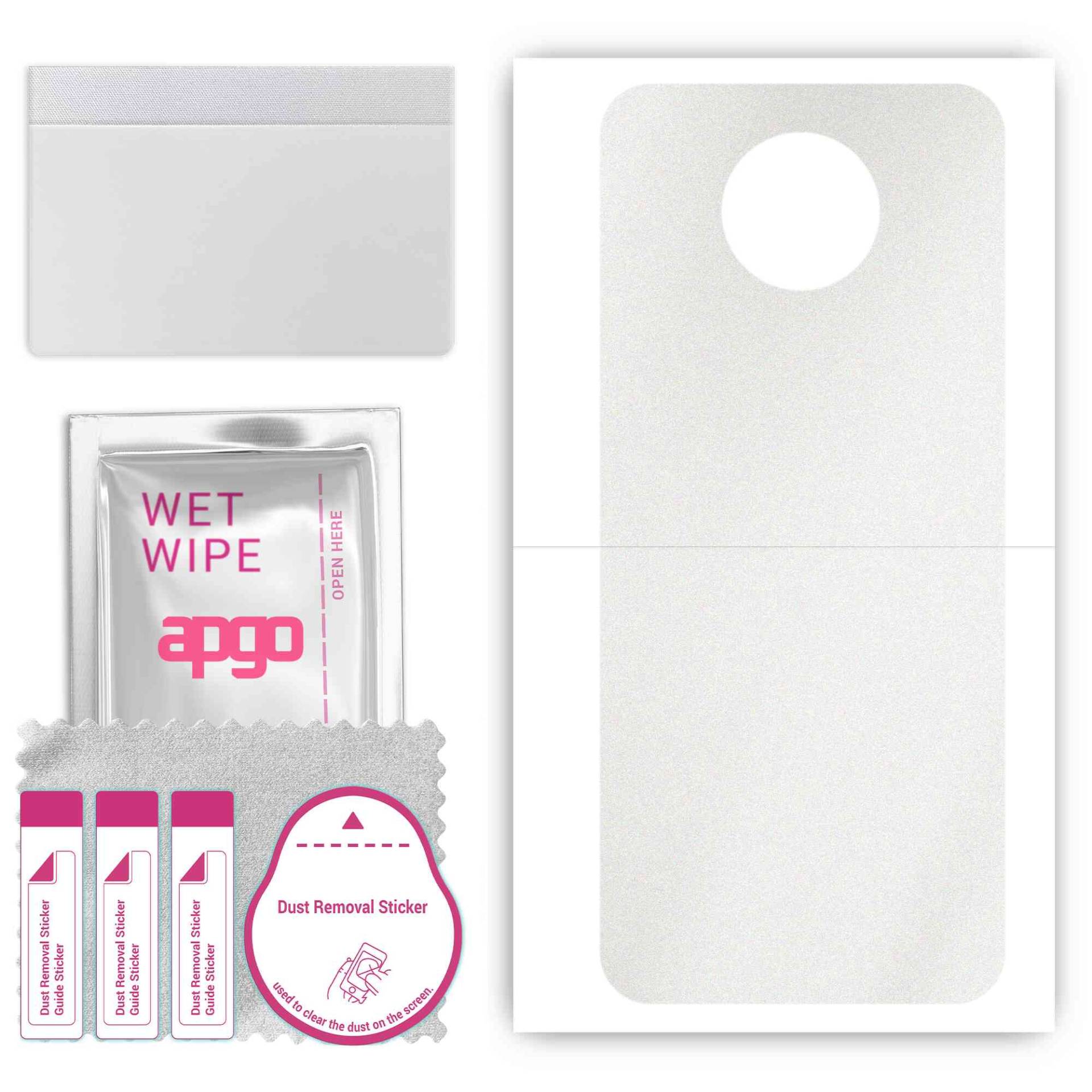 apgo Protective Skin Sticker for the back compatible with Nokia G10, Wrap Film, Foil, Vinyl - Pattern Matte Transparent von Joom DACH