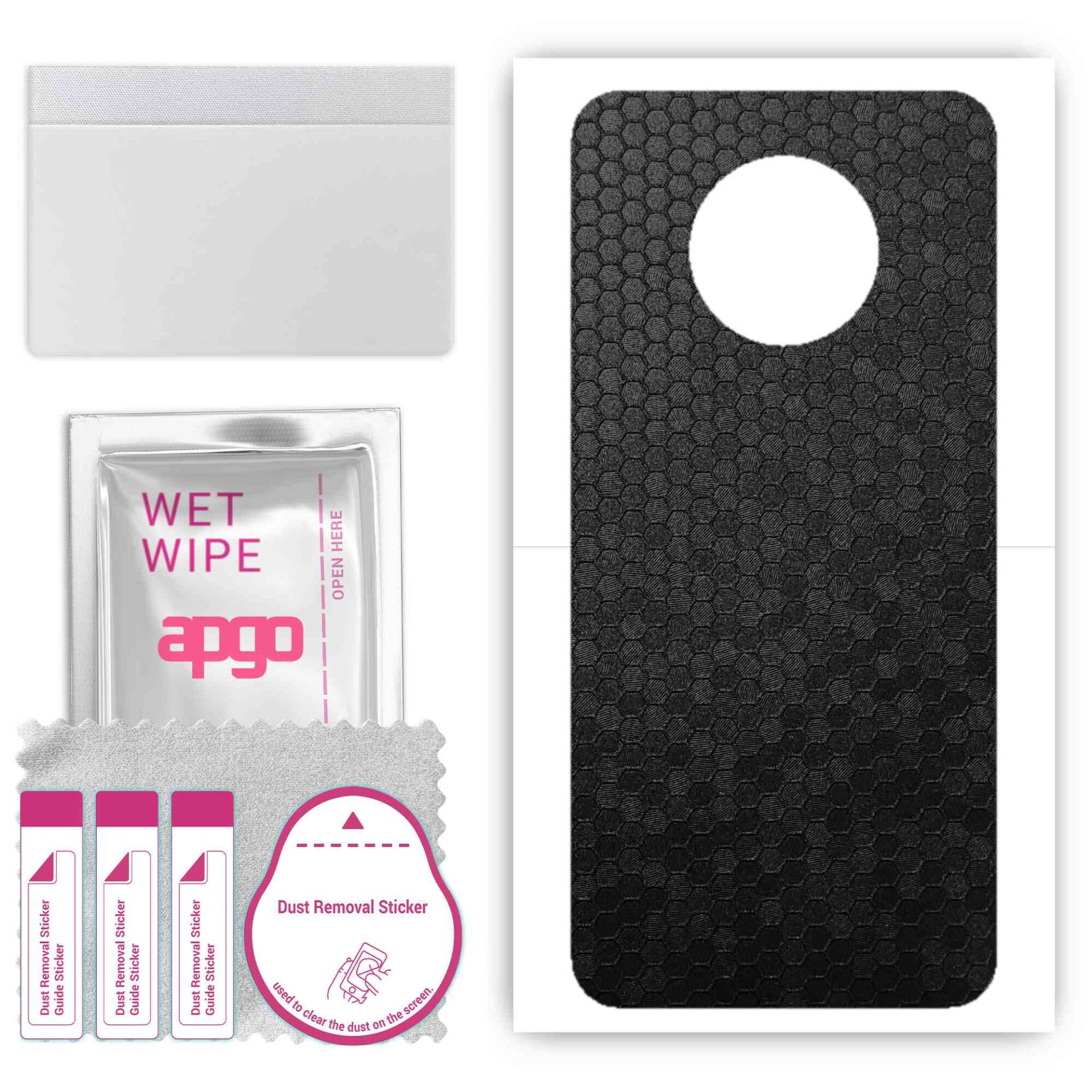 apgo Protective Skin Sticker for the back compatible with OnePlus 7T, Wrap Film, Foil, Vinyl - Pattern Black Honeycomb apgo Protective Skin Sticker for the back compatible with OnePlus 7T, Wrap Film, Foil, Vinyl - Pattern Black Honeycomb von Joom DACH