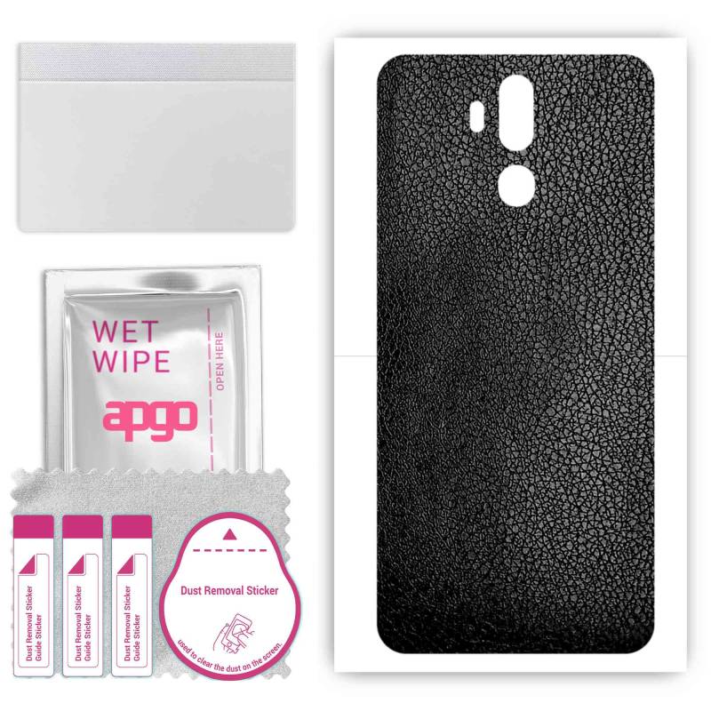 apgo Skin Sticker für die Rückseite kompatibel mit Oukitel K9, Wrap Film, Folie, Vinyl - Muster Schwarzes Leder von Joom DACH