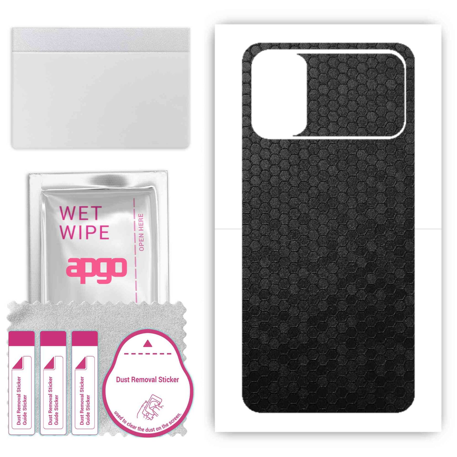 apgo Protective Skin Sticker for the back compatible with Poco M3 MZB087AIN, Wrap Film, Foil, Vinyl - Pattern Black Honeycomb apgo Protective Skin Sticker for the back compatible with Poco M3 MZB087AIN, Wrap Film, Foil, Vinyl - Pattern Black Honeycomb von Joom DACH