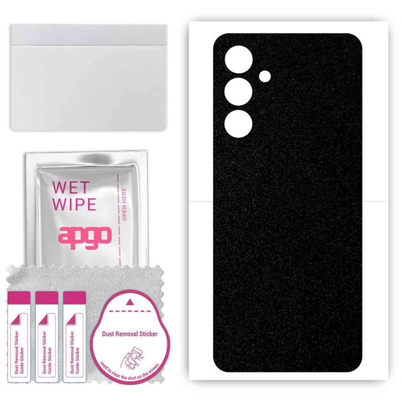 apgo Protective Skin Sticker for the back compatible with Samsung Galaxy A14 5G, Wrap Film, Foil, Vinyl - Pattern Matte Black von Joom DACH
