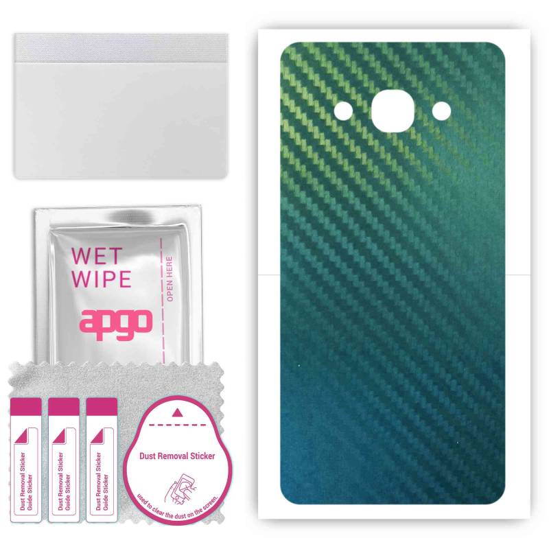 apgo Protective Skin Sticker for the back compatible with Samsung Galaxy J5 2015, Wrap Film, Foil, Vinyl - Pattern Carbon Chameleon CAKA1 von Joom DACH