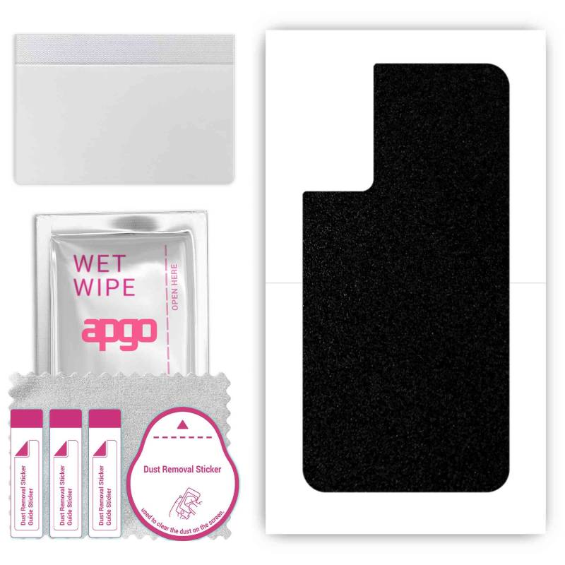apgo Protective Skin Sticker for the back compatible with TCL 40 SE, Wrap Film, Foil, Vinyl - Pattern Matte Black von Joom DACH