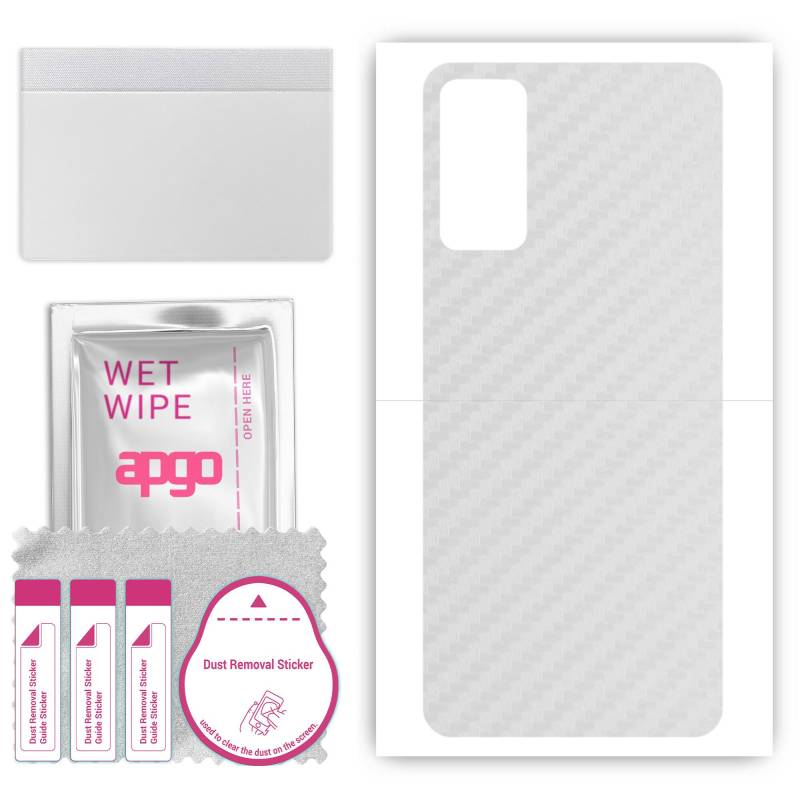 apgo Protective Skin Sticker for the back compatible with Tecno Camon 18, Wrap Film, Foil, Vinyl - Pattern Transparent Carbon von Joom DACH