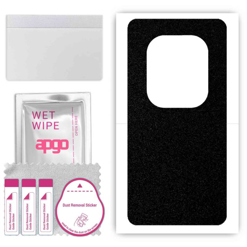 apgo Protective Skin Sticker for the back compatible with Tecno Phantom X2 pro, Wrap Film, Foil, Vinyl - Pattern Matte Black von Joom DACH