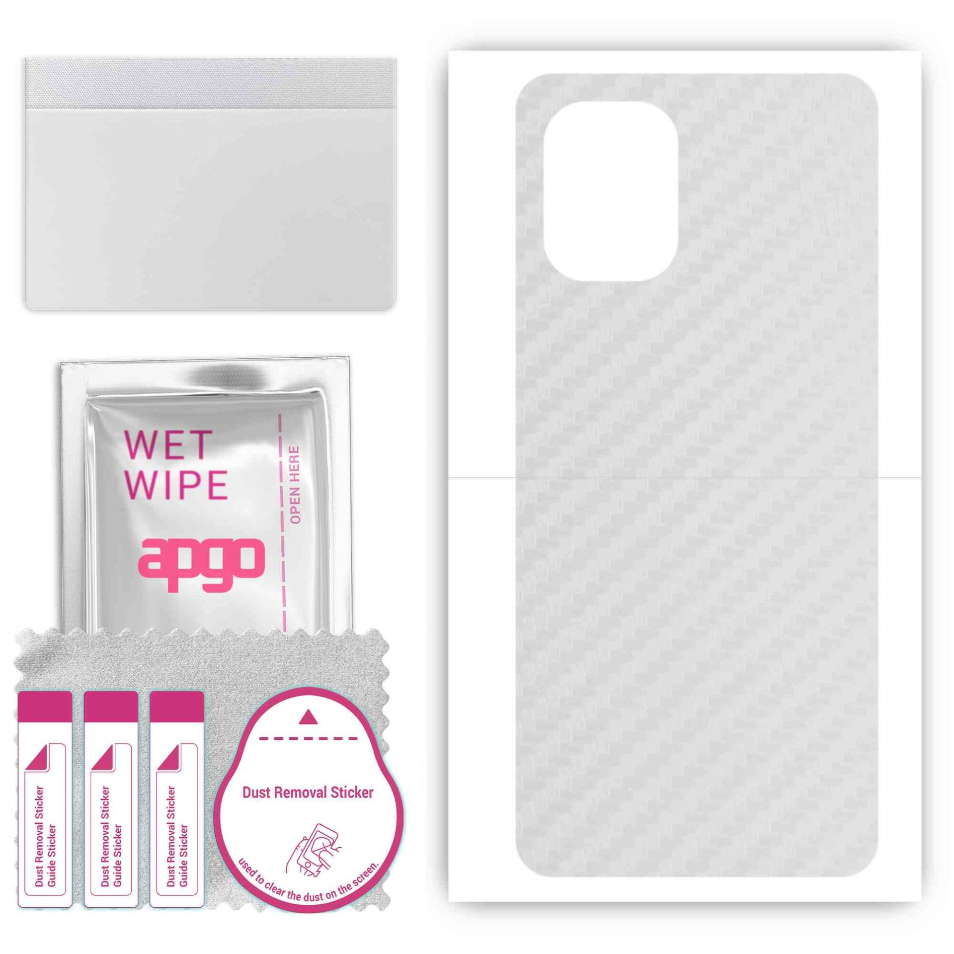 apgo Protective Skin Sticker for the back compatible with Umidigi C1, Wrap Film, Foil, Vinyl - Pattern Transparent Carbon von Joom DACH