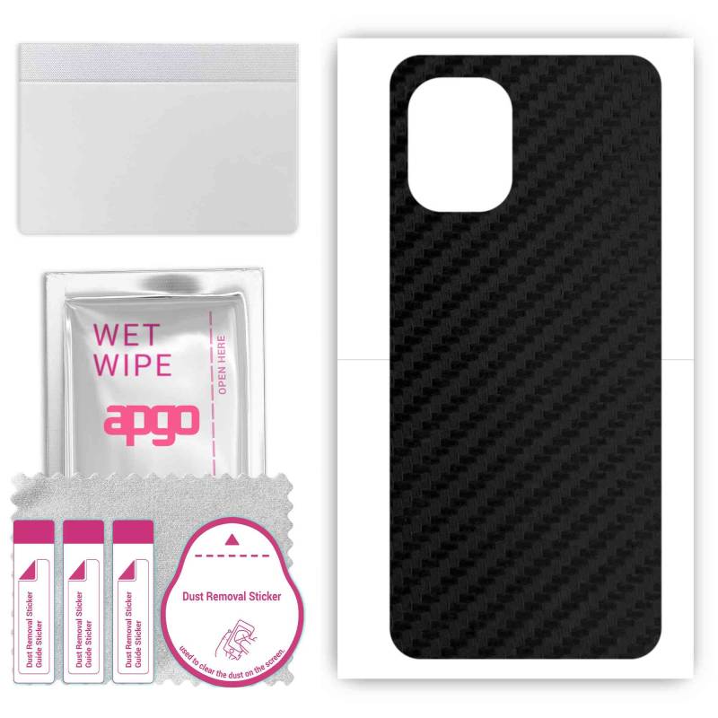 apgo Protective Skin Sticker for the back compatible with Umidigi C1 Max, Wrap Film, Foil, Vinyl - Pattern Carbon Black von Joom DACH