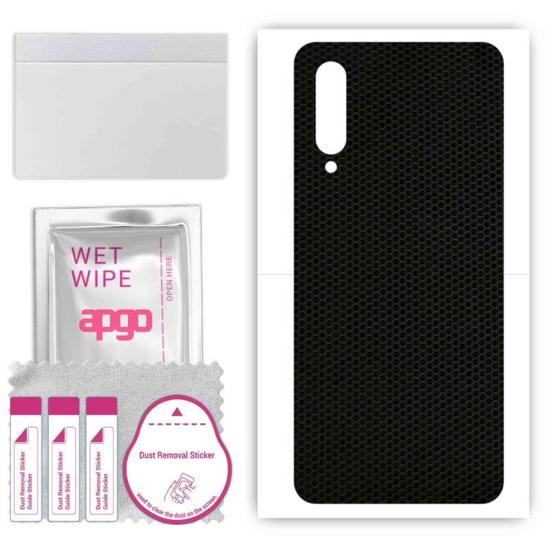 apgo Protective Skin Sticker for the back compatible with Xiaomi Mi CC9e, Wrap Film, Foil, Vinyl - Pattern Matrix von Joom DACH