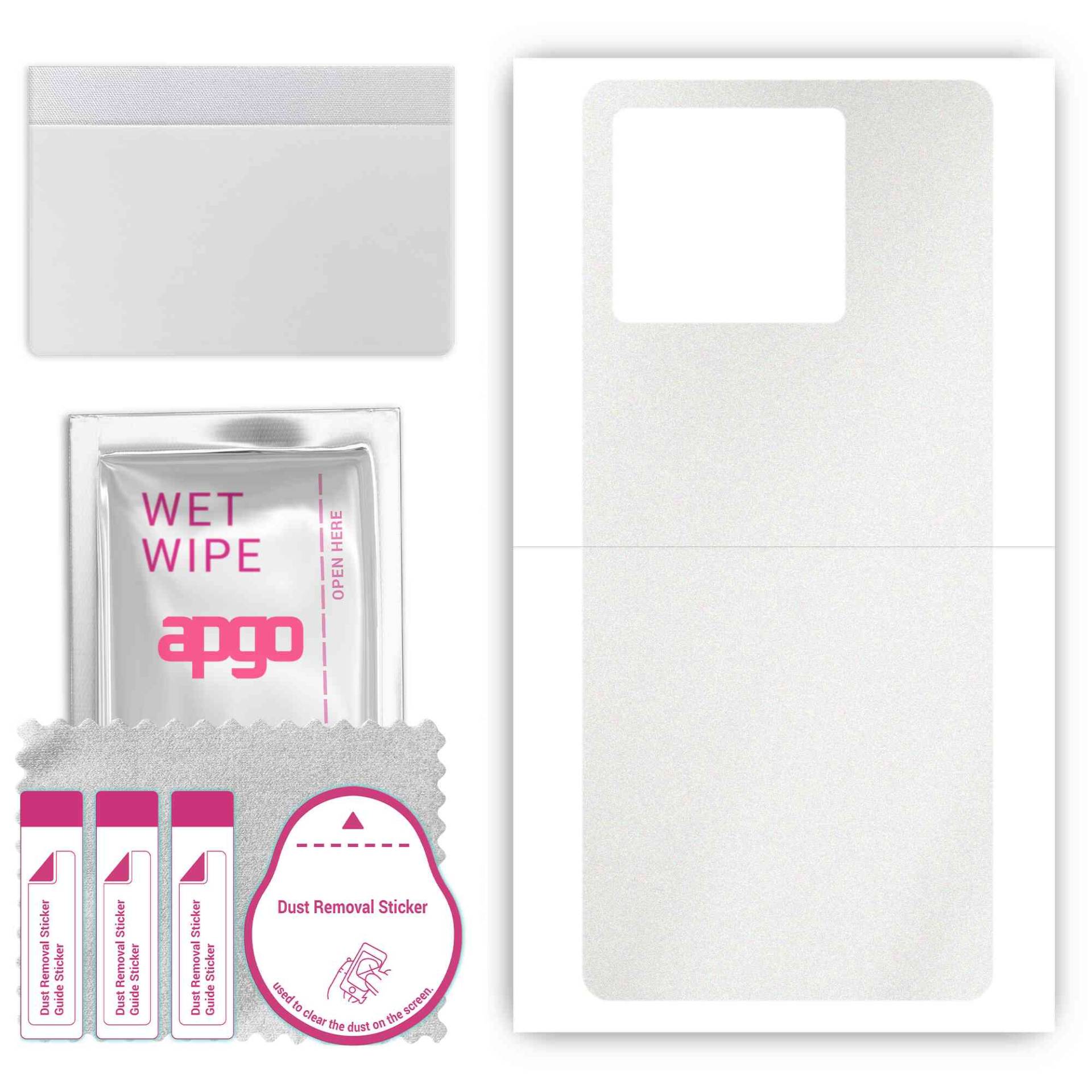 apgo Protective Skin Sticker for the back compatible with ZTE Nubia Z40S Pro, Wrap Film, Foil, Vinyl - Pattern Matte Transparent von Joom DACH