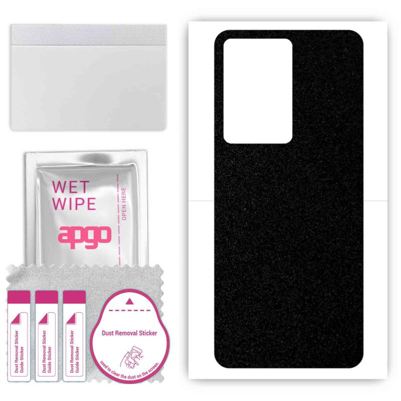 apgo Protective Skin Sticker for the back compatible with ZTE Tiabji A41 Pro, Wrap Film, Foil, Vinyl - Pattern Matte Black von Joom DACH