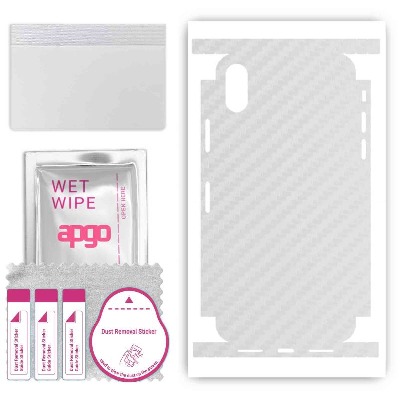 apgo Schutz Skin Sticker für Rückseite+Seiten kompatibel mit Apple iPhone XS, Full Wrap Film, Folie, Vinyl - Muster Transparent Carbon apgo Schutz Skin Sticker für Rückseite+Seiten kompatibel mit Apple iPhone XS, Full Wrap Film, Folie, Vinyl - Muster Transparent Carbon von Joom DACH
