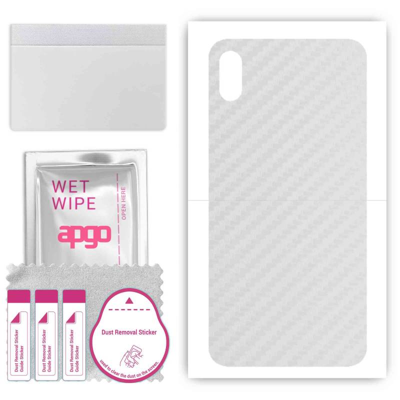 apgo Schutz Skin Sticker für die Rückseite kompatibel mit Apple iPhone XS Max, Wrap Film, Folie, Vinyl - Muster Transparent Carbon apgo Schutz Skin Sticker für die Rückseite kompatibel mit Apple iPhone XS Max, Wrap Film, Folie, Vinyl - Muster Transparent Carbon von Joom DACH