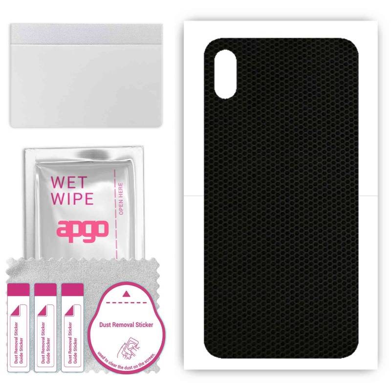 apgo Schutz Skin Sticker für die Rückseite kompatibel mit Apple iPhone XS Max, Wrap Film, Folie, Vinyl - Pattern Matrix von Joom DACH