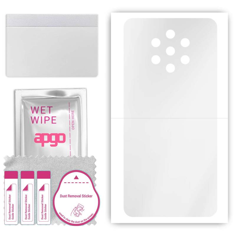 apgo Ultra Clear Protective Skin Sticker for the back compatible with Nokia 9 PureView, Wrap Film, Hydrogel Film, Flexible, Soft TPU with positioning von Joom DACH