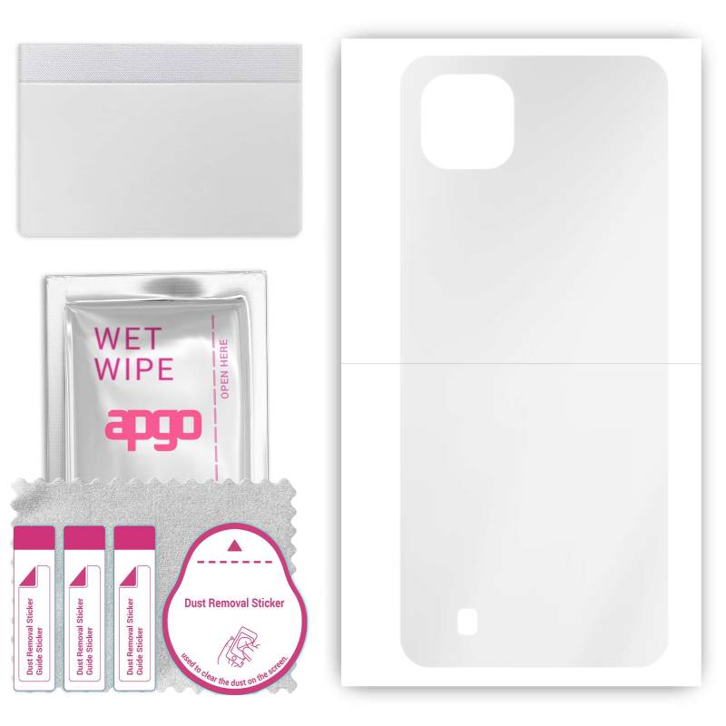 apgo Ultra Clear Protective Skin Sticker for the back compatible with Realme C20A, Wrap Film, Hydrogel Film, Flexible, Soft TPU with positioning layer von Joom DACH