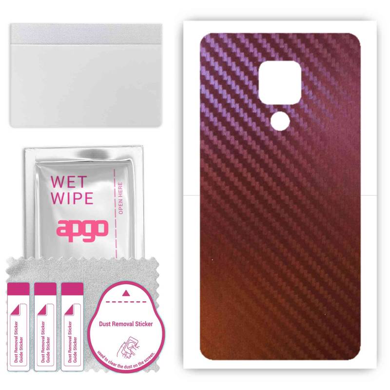 apgo skin sticker film foil vinyl for the BACK compatible with Huawei Mate 20 X, scratch-resistant, easy to install - Carbon Chameleon CAKA5 von Joom DACH