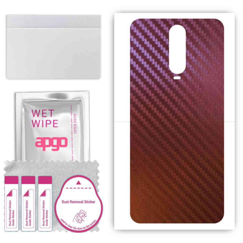 apgo skin sticker film foil vinyl for the BACK compatible with Oppo RX17 Pro, scratch-resistant, easy to install - Carbon Chameleon CAKA5 von Joom DACH