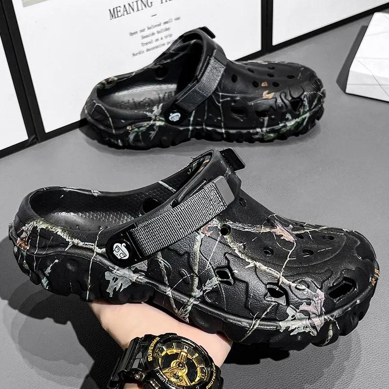 cro-s Flache Sandalen Herrenschuhe Hausschuhe Herren Garten Plateau-Sandalen Mann Sommersandalen Herren-Sneaker Outdoor Flip-Flops Zuhause 36 von Joom DACH