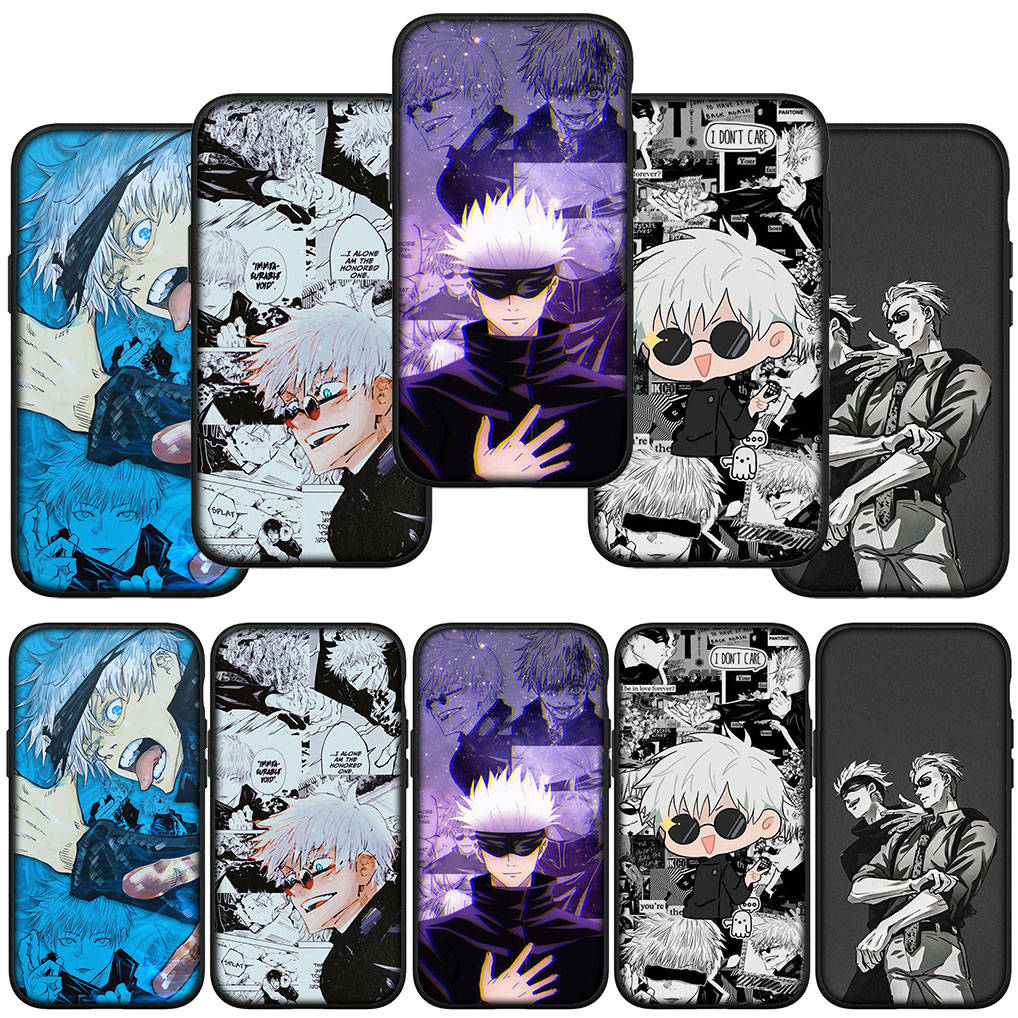 für Samsung Galaxy S24 S23 iPhone 16 15 14 Xiaomi Redmi Note 13 12 11 8 Plus 9 Pro Max X XR Hülle Poster Jujutsu Kaisen Gojo Satoru OPPO Huawei Cover for Samsung Galaxy S24 Ultra himmelblau von Joom DACH