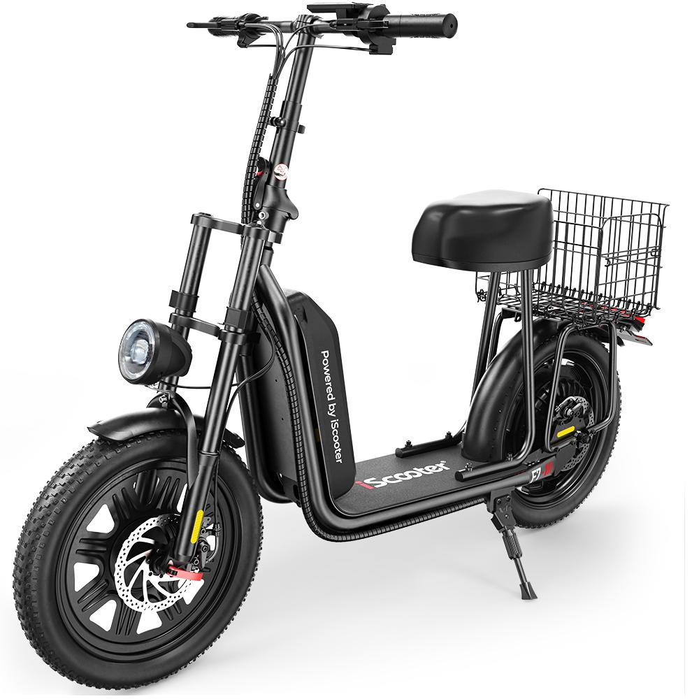 iSCOOTER F7 City Commuting Elektroroller 1000W Motor 48V10.4Ah Akku 16 Zoll aufblasbare Schneereifen Outdoor Fahr E-Scooter Mit Gepäckträger von Joom DACH