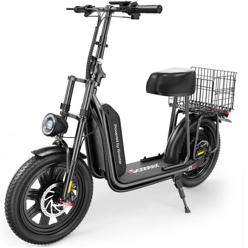 iSCOOTER F7 City Commuting Elektroroller 1000W Motor 48V10.4Ah Akku 16 Zoll aufblasbare Schneereifen Outdoor Fahr E-Scooter Mit Gepäckträger von Joom DACH