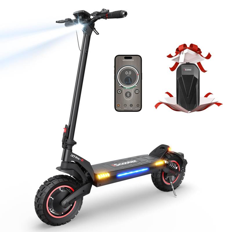 iScooter iX7 Pro Elektroroller 10'', 2*1000W 48V17.5Ah App-Steuerung, Doppelfederung schwarz iScooter iX7 Pro Elektroroller 10'', 2*1000W 48V17.5Ah App-Steuerung, Doppelfederung schwarz von Joom DACH