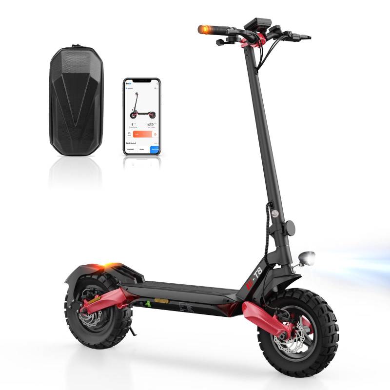 Isinwheel T8 ABE Elektroroller 15 Ah 48 V 500 W Motor 10 Zoll faltbarer Moped-Elektroroller 80-100 km Laufleistung schwarz von Joom DACH