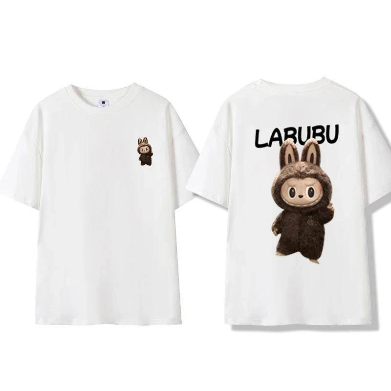 labubu T-Shirt Partnerlook Rundhals rein Cartoon niedlicher Druck Übergröße gleicher Stil für Männer und Frauen S von Joom DACH