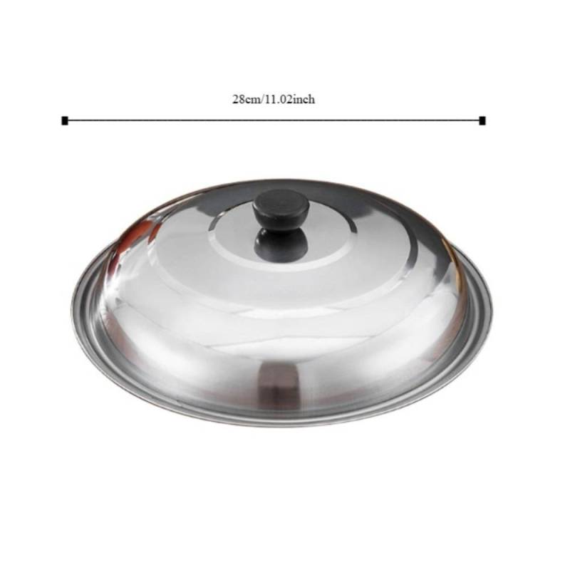 mit Knopf Runde Topfdeckel Abdeckung Universal Kochtopf Wok Deckel Bratpfanne Abdeckung Küchenzubehör 28cm von Joom DACH