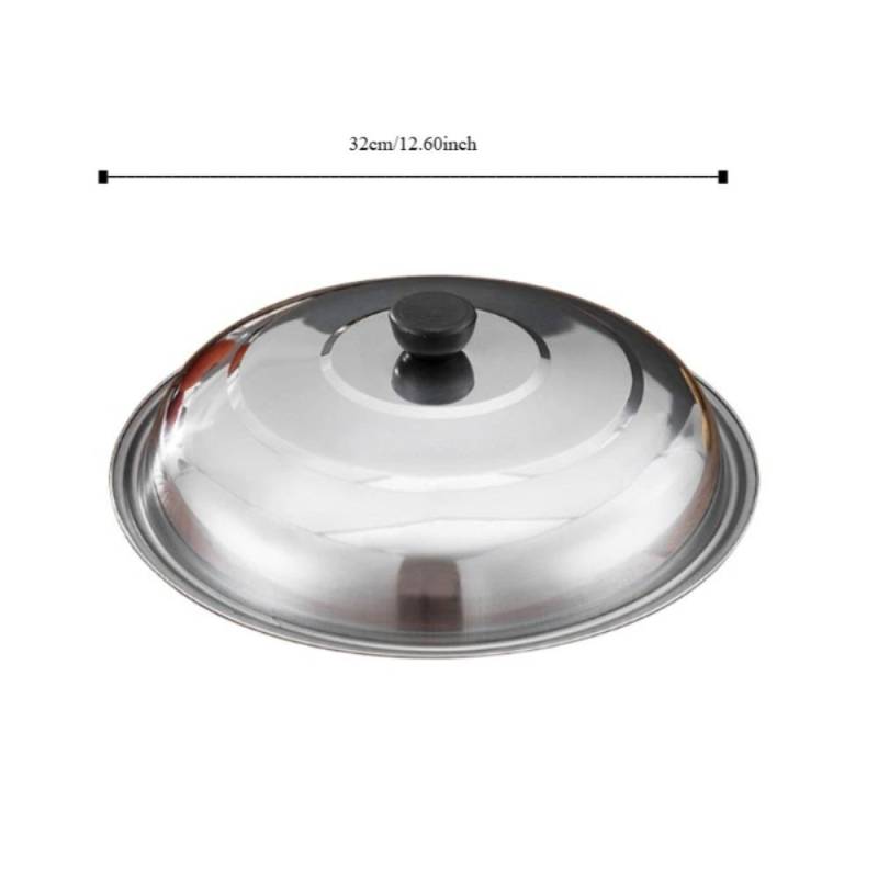 mit Knopf Runde Topfdeckel Abdeckung Universal Kochtopf Wok Deckel Bratpfanne Abdeckung Küchenzubehör 32cm von Joom DACH