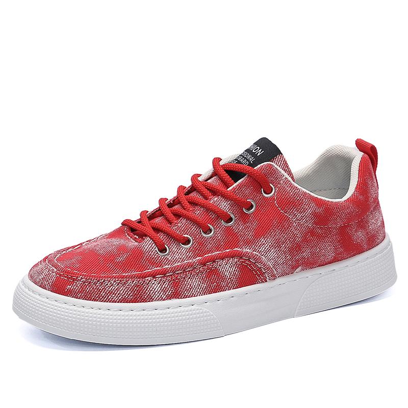 neue Herren bequeme Outdoor-Sportschuhe Sommer Mesh Schuhe Atmungsaktive Sommer Canvas Board Schuhe Stoffschuhe Freizeitschuhe 39 rot von Joom DACH