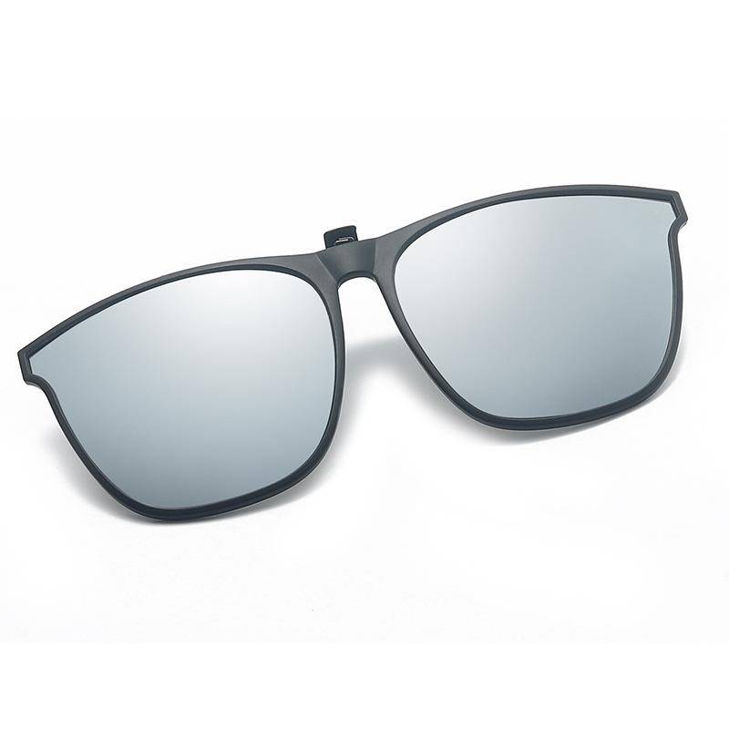 nicht polarisierte Sonnenbrille zum Aufstecken für Herren, photochrome polarisierte Sonnenbrille, blendfreie Farbwechselbrille, Nachtsichtbrille silber von Joom DACH